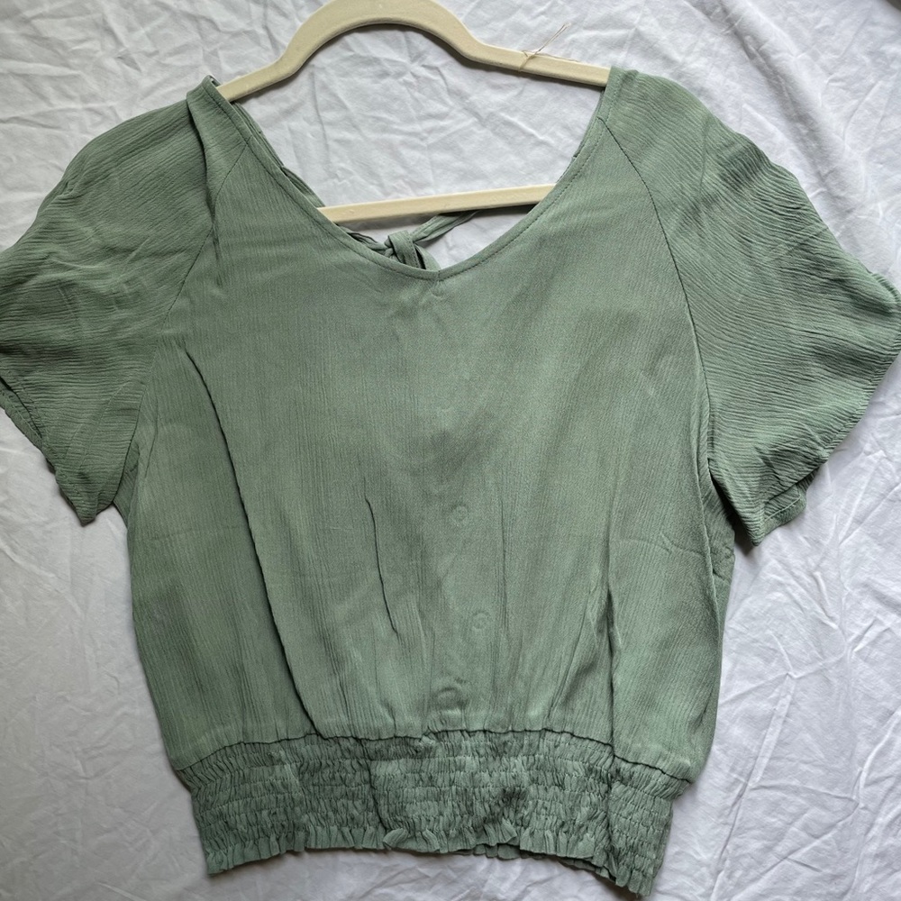 Pretty tie back blouse